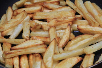 delicious fried potato with crispy crust