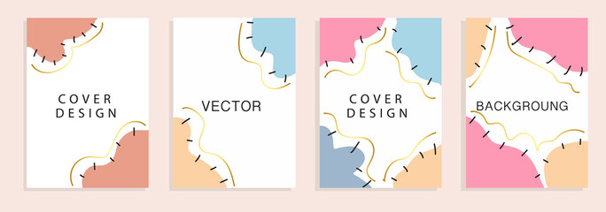 Fototapeta na wymiar Social media banners with geometric artistic abstract, Vector illustration.