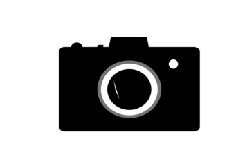 Camera icon, flat photo camera vector isolated. Modern simple snapshot photography sign. Instant Photo internet concept. Trendy symbol for website design, web button, mobile app. Logo illustration