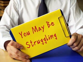 You May Be Struggling phrase on the page.