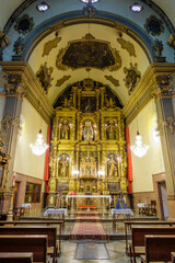 Fototapeta na wymiar retablo mayor, Monasterio de la Concepció , Palma, Mallorca, balearic islands, Spain