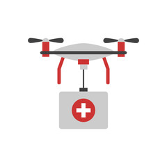 medical drone on white background	