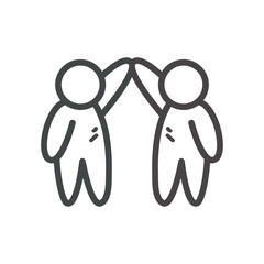 Avatars persons friends line style icon vector design