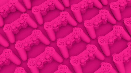 woman in videogame layout gender equality
gamepad background