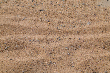 Yellow sand with some rock particles. Such mixture is often used in road construction. 