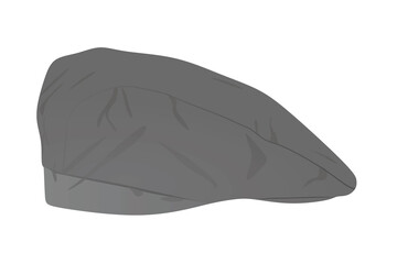 Grey cook hat. vector illustration