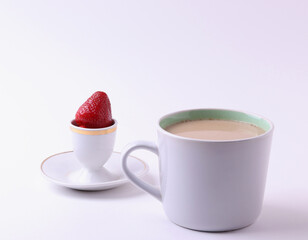 morning meal or tasty snack concept. white colors. close up shot