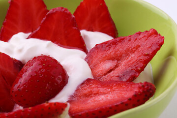 red fresh ripen strawberries