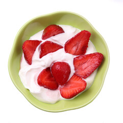 red fresh ripen strawberries