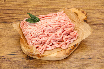 Raw pork minced meat for cooking