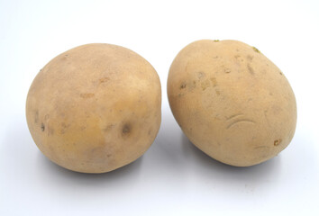 potatoes isolated on white background