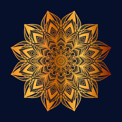 golden luxury background mandala Design vector