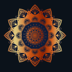 golden luxury background mandala Design vector