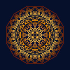 golden luxury background mandala Design vector