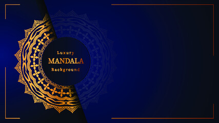 golden luxury background mandala Design vector