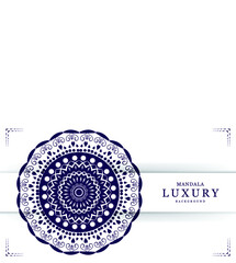 white blue luxury background mandala Design vector