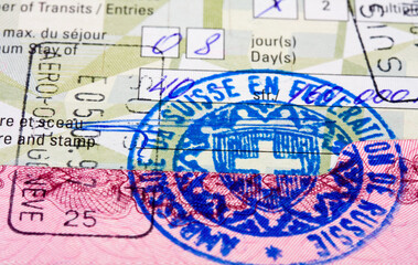 Obraz premium Visa passport stamp