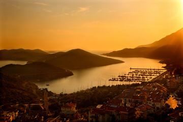 Partial view of beautiful Kas town (ancient name: 