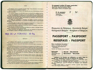 Fototapeta premium Old Belgian passport