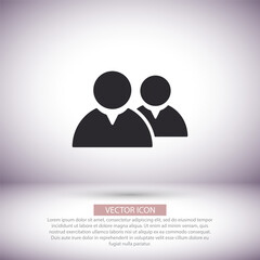Human  vector icon , lorem ipsum Flat design