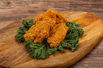 Hot fried crispy chicken wings