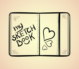my sketchbook sketch style vector illustration