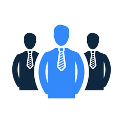 Business group icon, team leader