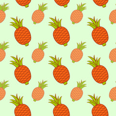pineapple seamless pattern vector illustration