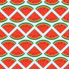 watermelon seamless pattern vector illustration