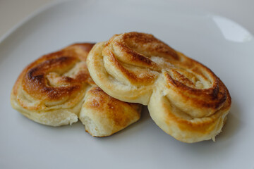 homemade cakes on a white plate