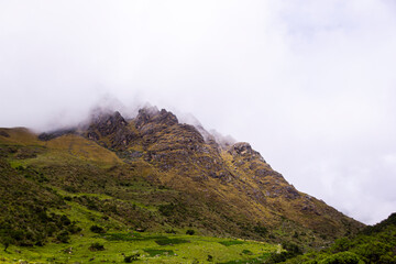 mountain landscape with clouds