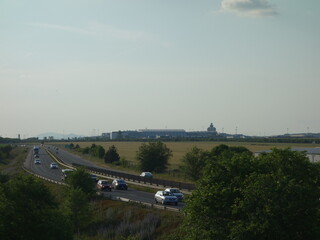 Fototapeta premium BUD Airport Budapest Hungary International Airport and the 400 Highroad