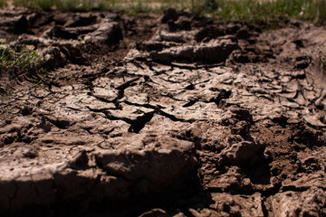 dried and cracked earth in the heat