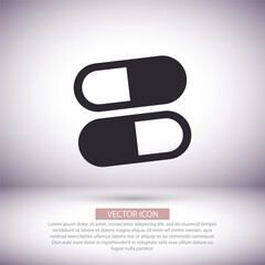 Pills  vector icon , lorem ipsum Flat design