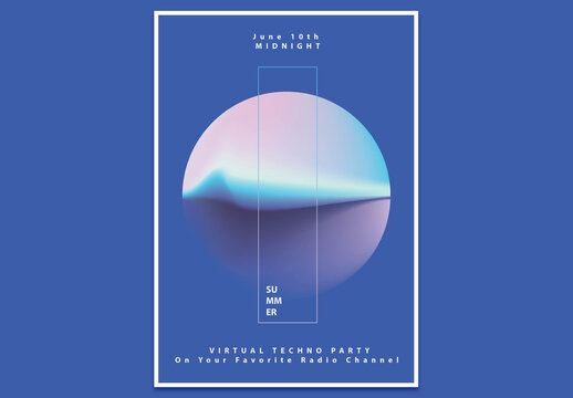 Abstract Modern Poster Layout with Gradient Circle