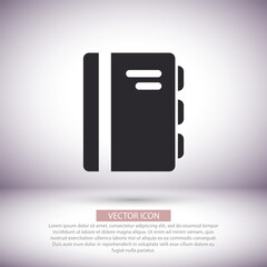 Book  vector icon , lorem ipsum Flat design