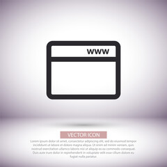 Webpage  vector icon , lorem ipsum Flat design