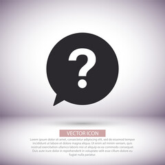 Question vector icon , lorem ipsum Flat design