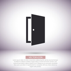 Door  vector icon , lorem ipsum Flat design