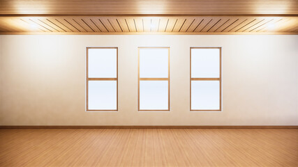 Scene multi function room ideas, japanese room interior design.3D rendering