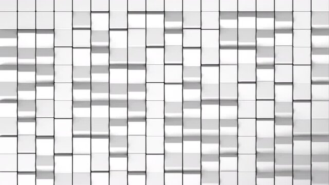 3D cubic animation movement swing curve offset in white clean tone half frame with 3d rendering.