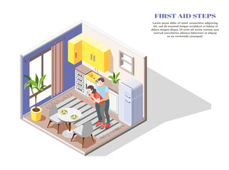 First Aid Isometric Composition 