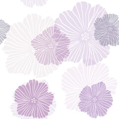 Light Multicolor vector seamless abstract background with flowers.