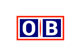 Initial Monogram Letter O B Logo Design Vector Template. O B Letter Logo Design