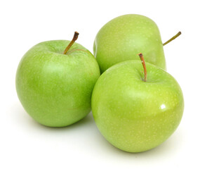 green apples isolated on white