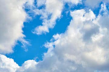 Fototapeta premium Thick cloudy sky with blue gaps.