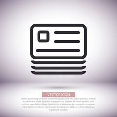 Vector icon documents , lorem ipsum Flat design