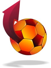 Piłka z wizualizacją kierunku. © Marek