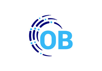 Initial Monogram Letter O B Logo Design Vector Template. O B Letter Logo Design