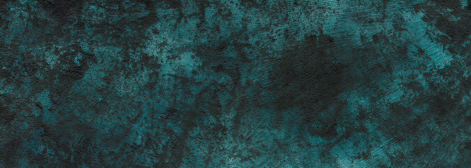 Panele Szklane  sztukateryjna tekstura, ciemne niebiesko-zielone tło, baner